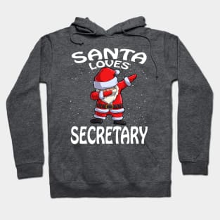 Santa Loves Secretary Christmas Hoodie